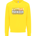 Parkour Free Running the Art of Movement Kids Sweatshirt Jumper Yellow