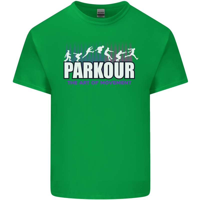 Parkour Free Running the Art of Movement Kids T-Shirt Childrens Irish Green