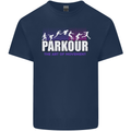 Parkour Free Running the Art of Movement Kids T-Shirt Childrens Navy Blue