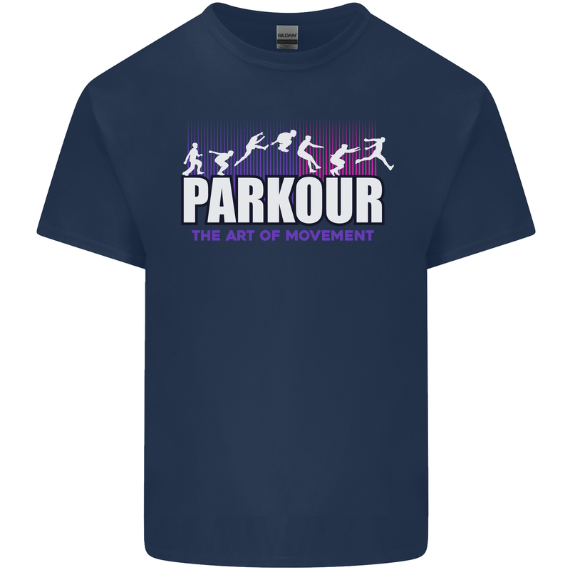 Parkour Free Running the Art of Movement Kids T-Shirt Childrens Navy Blue