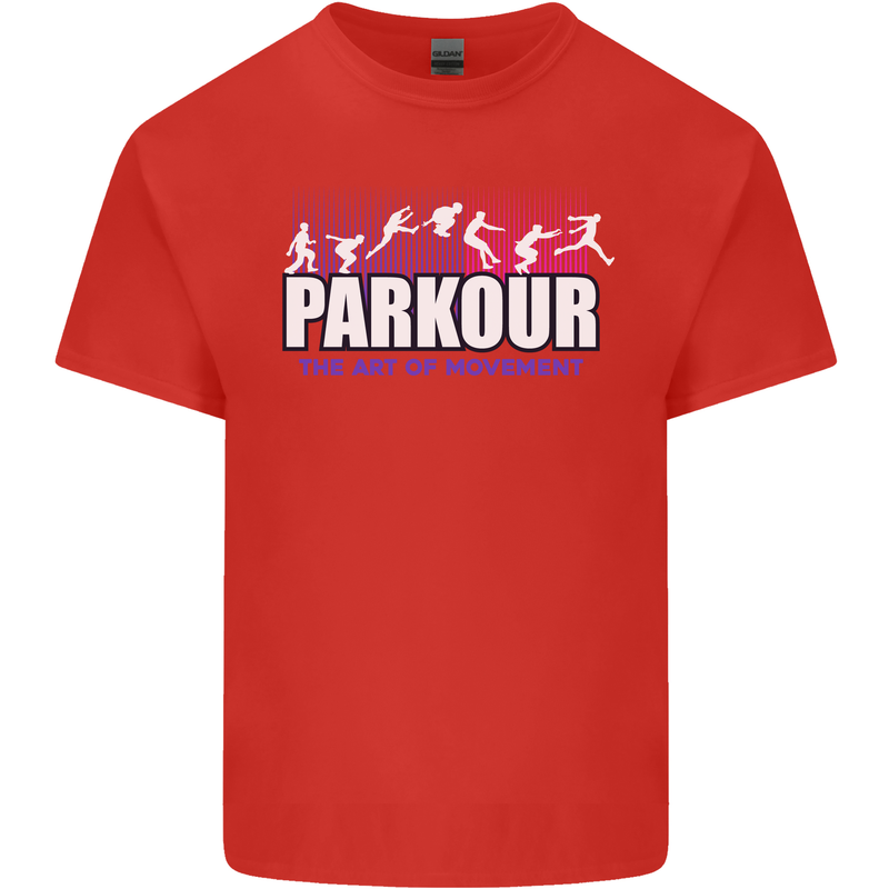 Parkour Free Running the Art of Movement Kids T-Shirt Childrens Red