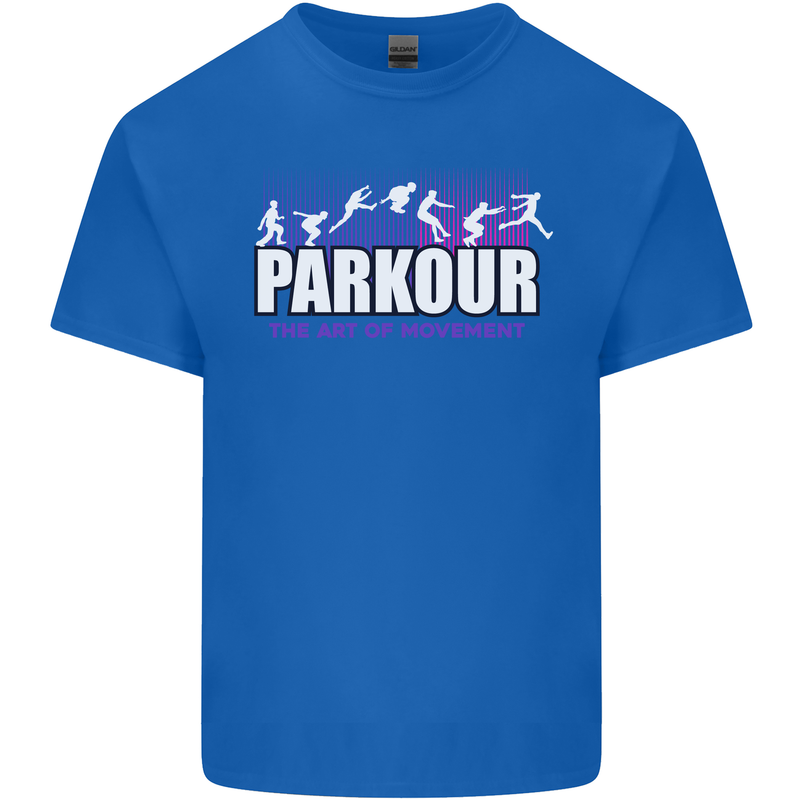 Parkour Free Running the Art of Movement Kids T-Shirt Childrens Royal Blue