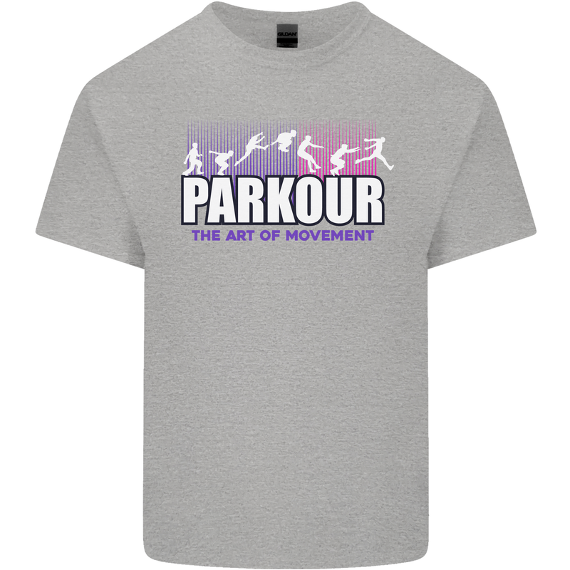 Parkour Free Running the Art of Movement Kids T-Shirt Childrens Sports Grey