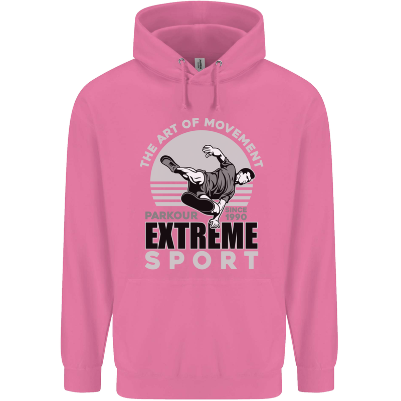 Parkour Free Running the Art of Movement Mens 80% Cotton Hoodie Azelea