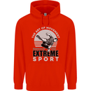 Parkour Free Running the Art of Movement Mens 80% Cotton Hoodie Bright Red