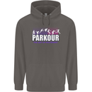 Parkour Free Running the Art of Movement Mens 80% Cotton Hoodie Charcoal