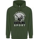 Parkour Free Running the Art of Movement Mens 80% Cotton Hoodie Forest Green
