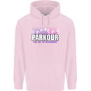 Parkour Free Running the Art of Movement Mens 80% Cotton Hoodie Light Pink