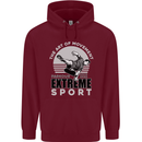 Parkour Free Running the Art of Movement Mens 80% Cotton Hoodie Maroon
