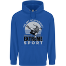 Parkour Free Running the Art of Movement Mens 80% Cotton Hoodie Royal Blue