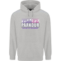 Parkour Free Running the Art of Movement Mens 80% Cotton Hoodie Sports Grey