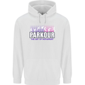 Parkour Free Running the Art of Movement Mens 80% Cotton Hoodie White