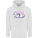 Parkour Free Running the Art of Movement Mens 80% Cotton Hoodie White