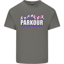 Parkour Free Running the Art of Movement Mens Cotton T-Shirt Tee Top Charcoal