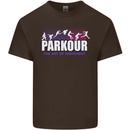 Parkour Free Running the Art of Movement Mens Cotton T-Shirt Tee Top Dark Chocolate
