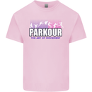 Parkour Free Running the Art of Movement Mens Cotton T-Shirt Tee Top Light Pink
