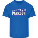 Parkour Free Running the Art of Movement Mens Cotton T-Shirt Tee Top Royal Blue