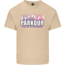 Parkour Free Running the Art of Movement Mens Cotton T-Shirt Tee Top Sand