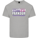 Parkour Free Running the Art of Movement Mens Cotton T-Shirt Tee Top Sports Grey