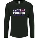 Parkour Free Running the Art of Movement Mens Long Sleeve T-Shirt Black