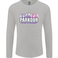 Parkour Free Running the Art of Movement Mens Long Sleeve T-Shirt Sports Grey