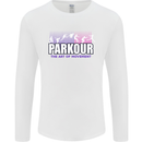 Parkour Free Running the Art of Movement Mens Long Sleeve T-Shirt White