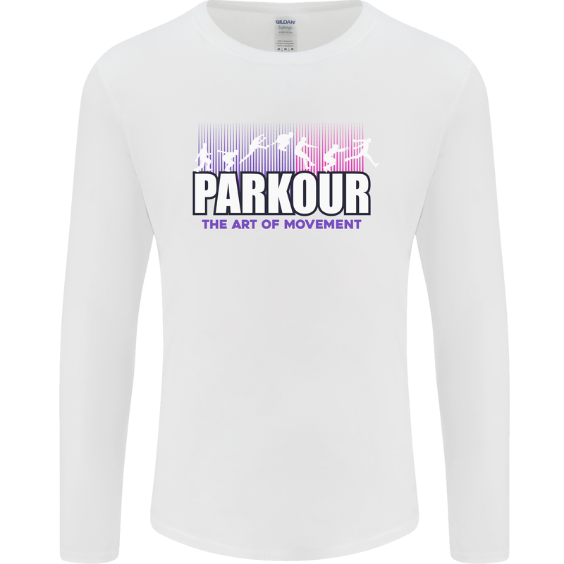 Parkour Free Running the Art of Movement Mens Long Sleeve T-Shirt White