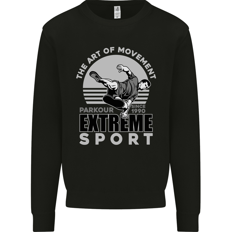 Parkour Free Running the Art of Movement Mens Sweatshirt Jumper Black