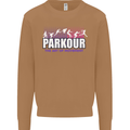 Parkour Free Running the Art of Movement Mens Sweatshirt Jumper Caramel Latte