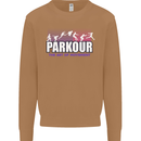 Parkour Free Running the Art of Movement Mens Sweatshirt Jumper Caramel Latte