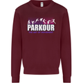 Parkour Free Running the Art of Movement Mens Sweatshirt Jumper Maroon