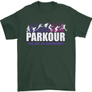 Parkour Free Running the Art of Movement Mens T-Shirt Cotton Gildan Forest Green