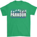 Parkour Free Running the Art of Movement Mens T-Shirt Cotton Gildan Irish Green