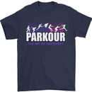Parkour Free Running the Art of Movement Mens T-Shirt Cotton Gildan Navy Blue