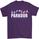Parkour Free Running the Art of Movement Mens T-Shirt Cotton Gildan Purple