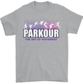 Parkour Free Running the Art of Movement Mens T-Shirt Cotton Gildan Sports Grey
