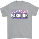 Parkour Free Running the Art of Movement Mens T-Shirt Cotton Gildan Sports Grey