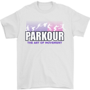 Parkour Free Running the Art of Movement Mens T-Shirt Cotton Gildan White