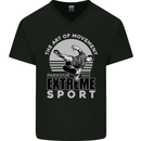 Parkour Free Running the Art of Movement Mens V-Neck Cotton T-Shirt Black