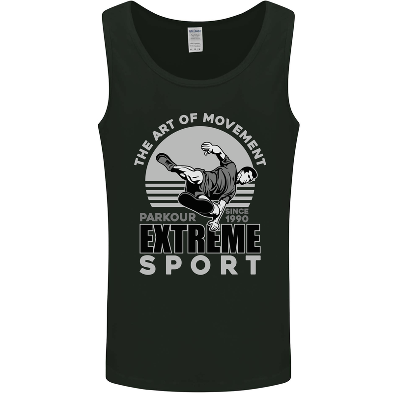 Parkour Free Running the Art of Movement Mens Vest Tank Top Black