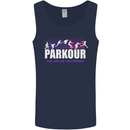 Parkour Free Running the Art of Movement Mens Vest Tank Top Navy Blue