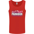 Parkour Free Running the Art of Movement Mens Vest Tank Top Red