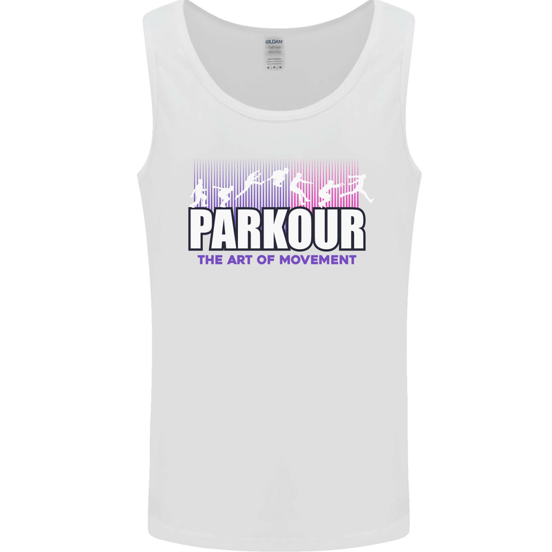 Parkour Free Running the Art of Movement Mens Vest Tank Top White
