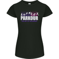 Parkour Free Running the Art of Movement Womens Petite Cut T-Shirt Black
