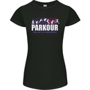Parkour Free Running the Art of Movement Womens Petite Cut T-Shirt Black