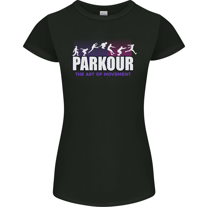 Parkour Free Running the Art of Movement Womens Petite Cut T-Shirt Black
