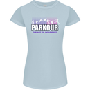 Parkour Free Running the Art of Movement Womens Petite Cut T-Shirt Light Blue