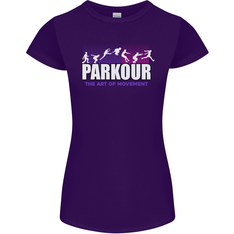 Parkour Free Running the Art of Movement Womens Petite Cut T-Shirt Purple
