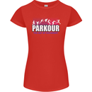 Parkour Free Running the Art of Movement Womens Petite Cut T-Shirt Red