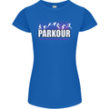 Parkour Free Running the Art of Movement Womens Petite Cut T-Shirt Royal Blue